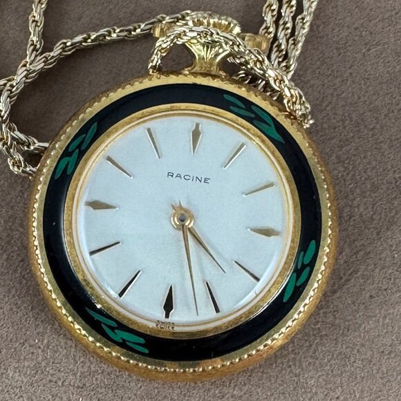 Vintage Racine 1940's-50's Swiss 17 Jewel Pendant or Necklace Watch - Picture 1 of 7